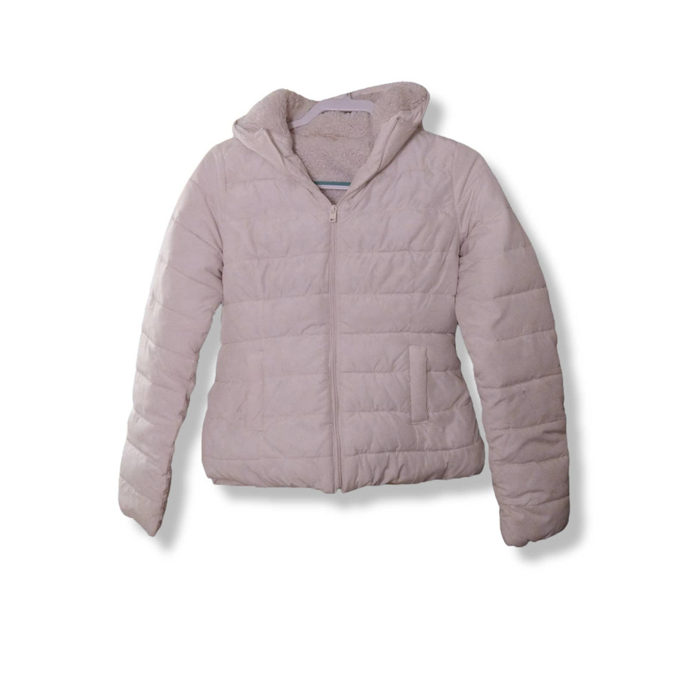 White/cream Hollister puffer jacket y2k size small fleece lined